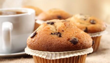 coffee and chocolate chunk muffins