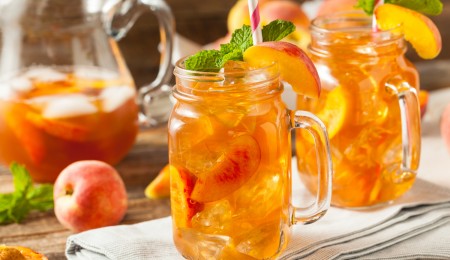apricot peach tea cocktail