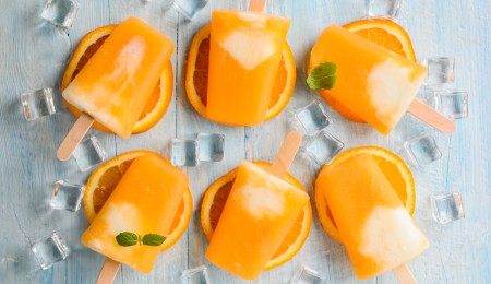 mango green tea popsicles